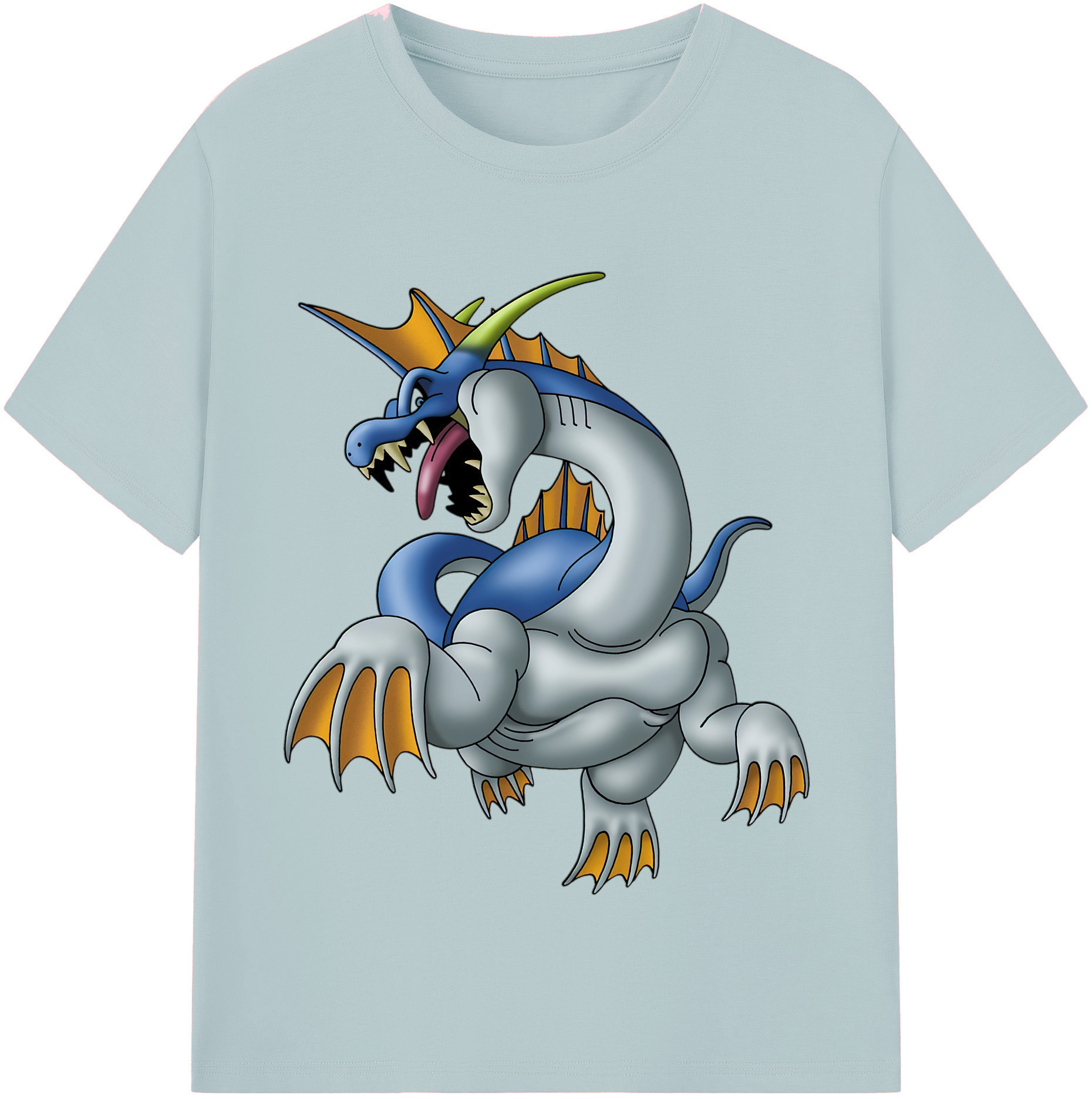 （画像用） ドラゴンクエスト Doragon Kuesuto Dragon Quest 綿100％半袖Tシャツ（フロントプリント）